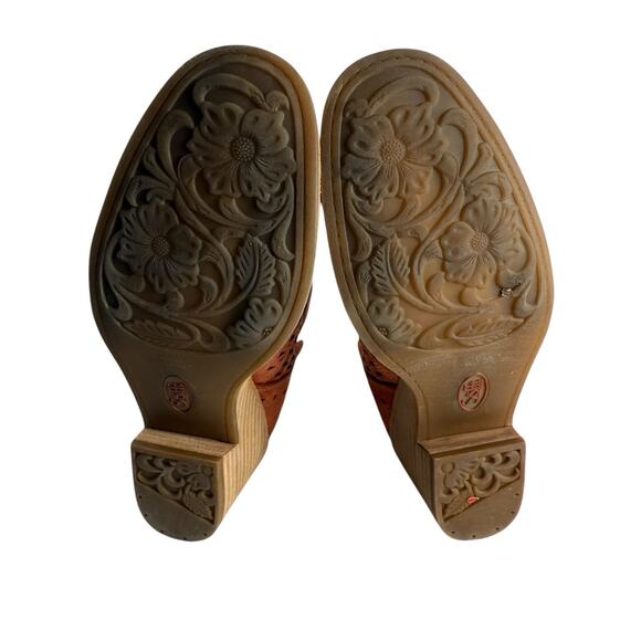 Sofft‎ Sallie Ankle Boot Spice Orange Womens Size 11 Medium Nice Used Condition - Picture 9 of 11